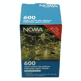 Noma Medium Firework Light Chain : 10x 16cm Balls : Easytimer : 600 Warm White LEDs : Mains : 6819334