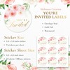 Mobiusea Creation 108 Pcs “You’re Invited” New Pink Floral Stickers