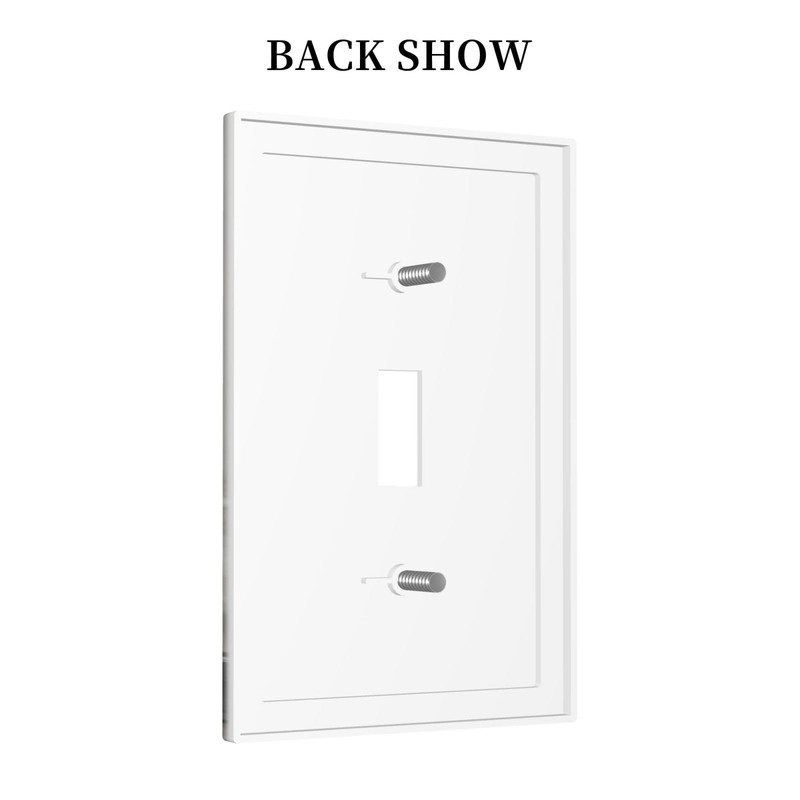 Lhdlnn Grey Barn Door Wood Light Switch Cover Decorative Rustic