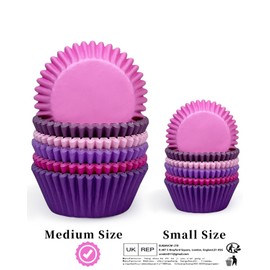 Gcardist Standard 300-Count Cupcake Liners Cupcake Cups Food Grade Solid Purple Color Cupcake Papers Baking Cups Cupcake Wrappers (Standard Size)