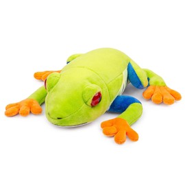 Tiny Heart Tree Frog Stuffed Toy Realistic Tree Frog Plush Toy Crawling Pet Beautiful Animal Cute and Soft Gifts Plush Tree Frog for Children Toy Green 9 Inches