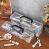 BTSKY 3 Pack Clear Plastic Painting Brush Container with Black