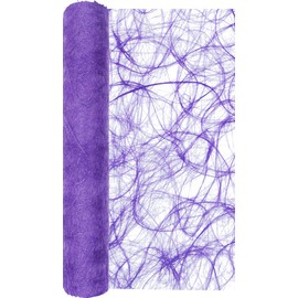 Home Fashion Fleece Table Runner Tl Swirly Violet 500X30 Cm, One Size