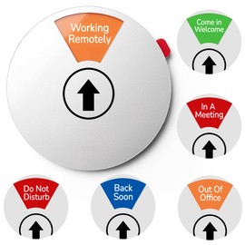 Offices Sign for Door, Out of Office Private Sign for Door Available and Away, In a Meeting/Do Not Disturb / 6 Options Office Vacant Occupied Privacy Wheel (6 Inch)