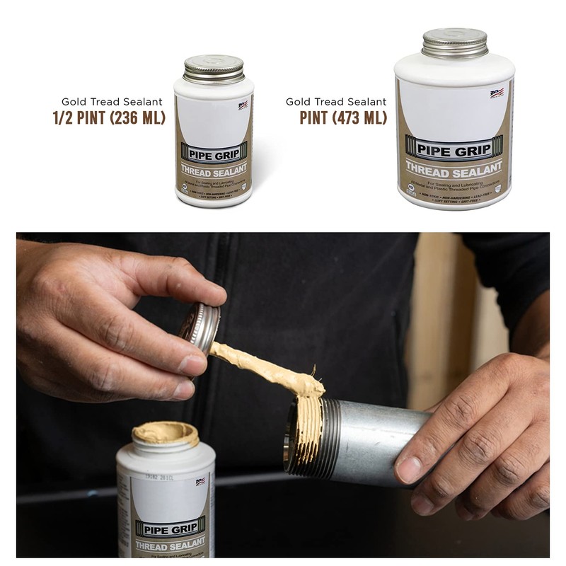 Supply Giant SWQUTCHF16 Pipe Grip PTFE Thread Sealant; 16 oz;