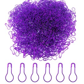Ruidee 1000 pcs Metal Safety Pins Gourd Pin Bulb Pin Calabash Pin Bead Needle Pin Clothing Tag Pin DIY Home Accessories (Purple)