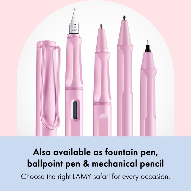 Lamy Safari Light Rose Rollerball Pen in Line Width M
