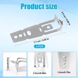 2pcs Dishwasher Mounting Fastening Bracket, WD01X27759 Dishwasher Quartz Countertop Install Clips, Under Counter Cabinet Side Wall Mount Secure Brackets Universal Part Kit Compatible with GE