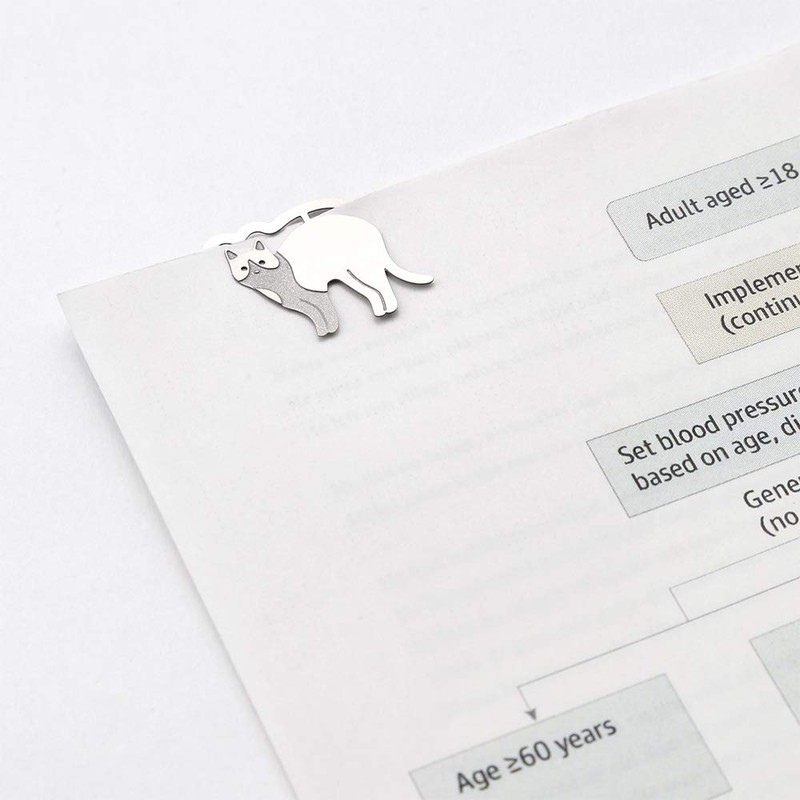 Midori 43357006 Clips, Etched Clips, Cat Pattern