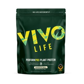 Vivo life Vivo life Perform Plant Protein Powder | 25g Protein with BCAAs, Iron, Zinc, Turmeric & Herbal Enzyme Blend | Lactose Free & Easy to Digest | Informed Sport Certified Madagascan Vanilla - 26 Servings