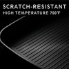 MsMk Square Grill Pan with Lid, 9.5 Inch Titanium and