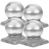 Tofficu 4pcs Decorative Ball Shape Fence Post Caps Post Covers