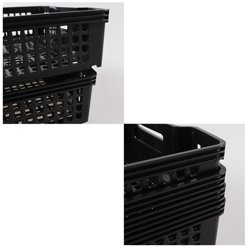 Yuright 6 Packs Plastic Stacking A4 Paper Storage Basket Tray,