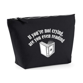 Hippowarehouse If Youre not Crying are You Even Reading Printed Make up Cosmetic wash Bag 18x19x9cm
