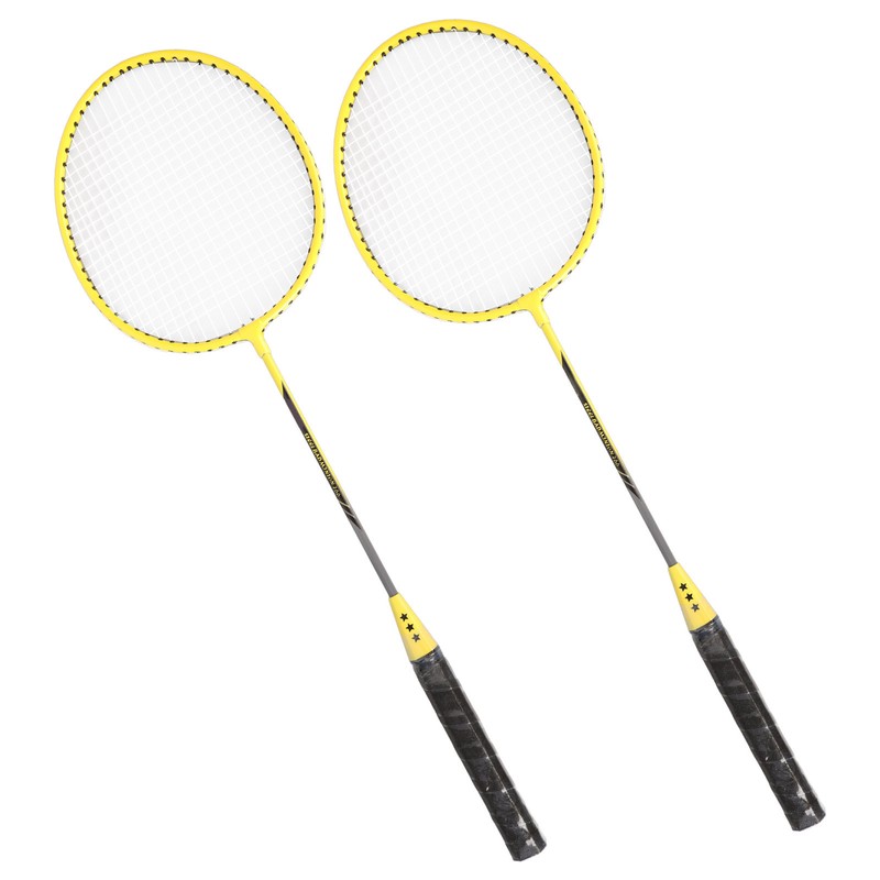 Badminton Rackets Iron Alloy Lightweight Badminton Racquets with 3 Balls