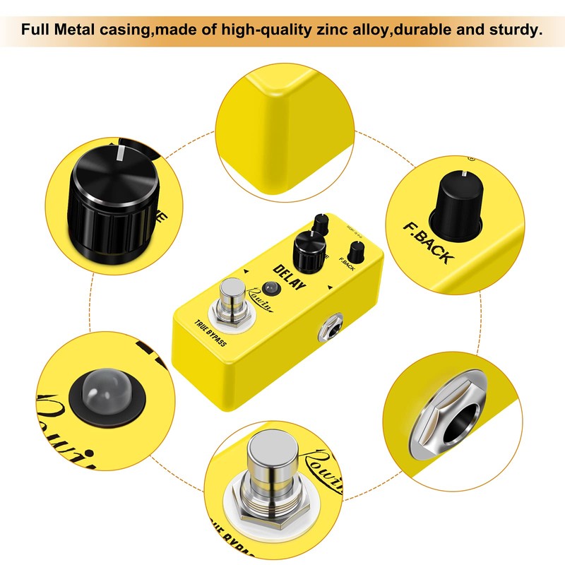 Rowin Delay Pedal Analog Vintage Delay Guitar Effect