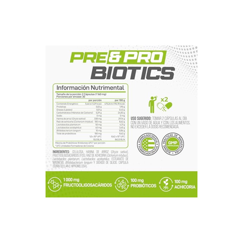 Forzagen | Suplemento Alimenticio Pre&Probiotics | Probioticos - 10 Billones