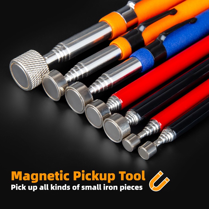 Telescoping Magnet Pickup Tool Set 4 Pack Extendable Telescopic Design