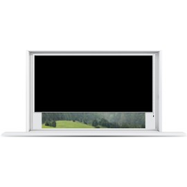 Windowpix ShadePix Blackout Roller Window Shade Custom 55 x 36 Black