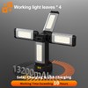 Upgraded Aluminum13200mAh Rechargeable Work Light with Folding Stand and Carrying