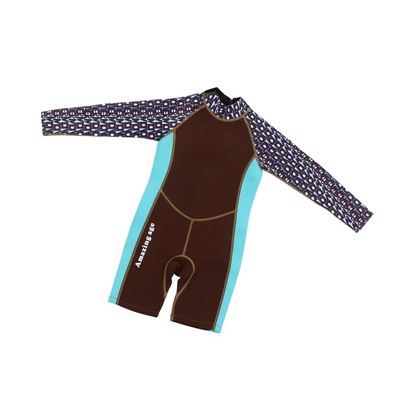 Kids Wetsuit 2.5mm Neoprene Long Sleeve Fullsuit Back Drawstring Warm