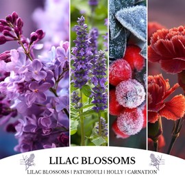 Lilac Blossom Scented Candles, Lilac Blossom Candle, Aromatherapy Candle Gifts for Women, Soy Candles for Home Scented, 7oz 50 Hours Burn, Home Décor