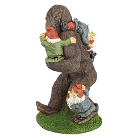 Design Toscano QM16042 Schlepping Gnomes Bigfoot Yeti Garden Statue, 16 Inch, Full Color