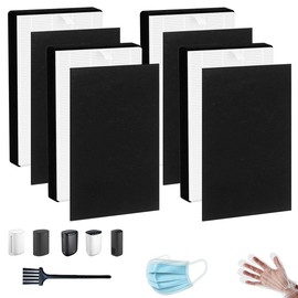 F2 True HEPA Replacement Filter (H13) Compatible with Air Purifier Models FAP-C02WA-G2, FAP-C03BA-G2, FAP-T03BA-G2, 4 hepa filter + 4 pre filter