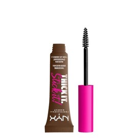 NYX Thick It Stick It Máscara de Cejas, Define y Rellena Tono Brunette 7 ml | Textura en gel ligera y resistente al agua, fórmula vegana, cobertura mo
