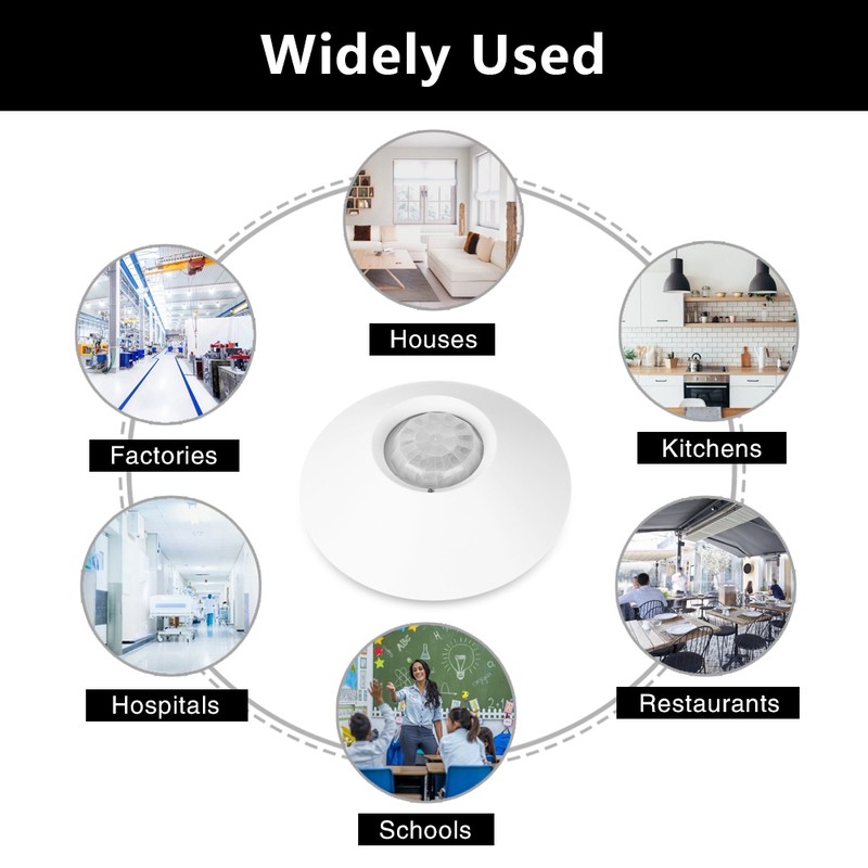 12V Wired Indoor Top Mounted 360 Degree Passive Infrared Motion