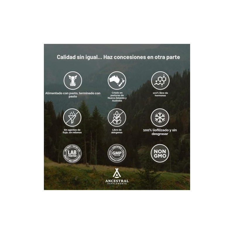 Ancestral Supplements Suplemento cerebral de carne de res alimentado con