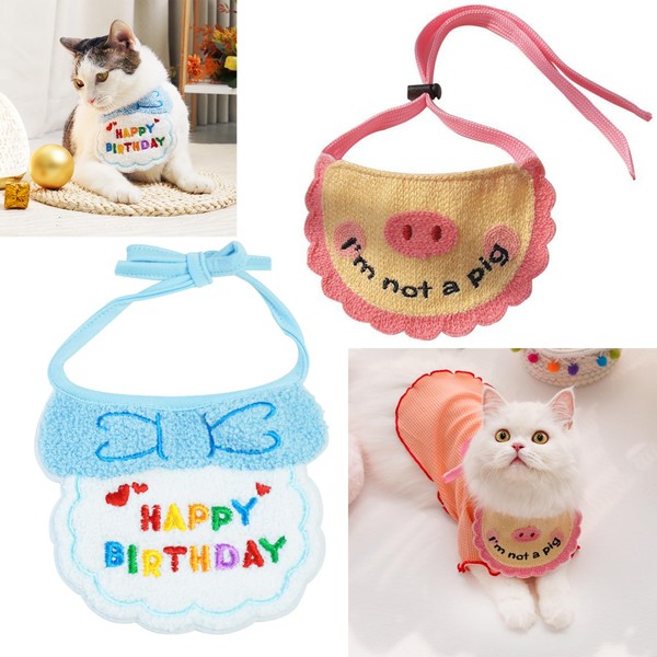 Syiyunran Unique Style Dog Scarf - Pink and Blue Washable