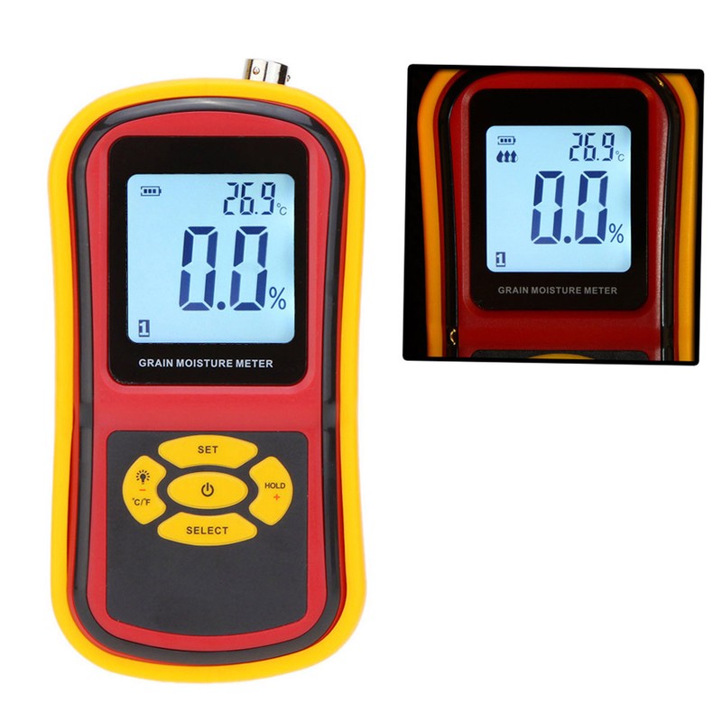 GM640 Portable Digital Grain Moisture Meter with Measuring Probe LCD