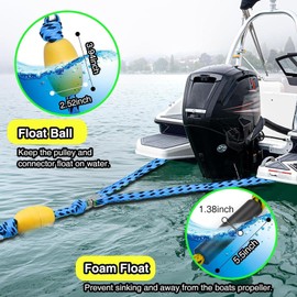 Boat Tow Harness,Tubing Harness Heavy Duty with Quick Connector | 4 Riders Water Sport Towable Connector Pulling Tube for Beginners Enthusiasts Adults