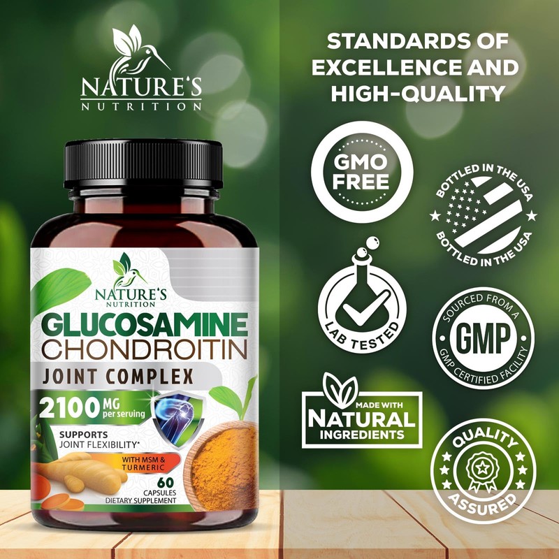 Glucosamine Chondroitin MSM 2100mg - 3x Strength Joint Support Supplement