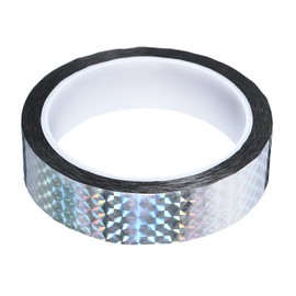 YOKIVE Prism Tape, Self Adhesive Holographic Reflective Decorative Tapes, Great for Craft Projects, DIY Art, Home, Daily Use (Silver, 1 Inch x 55 Yard)