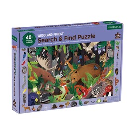 Mudpuppy Woodland Forest — 64 Piece Search & Find Puzzle Jigsaw Puzzle Featuring Diverse Woodland Animals and Over 40 Hidden Images to Find for Ages 4+