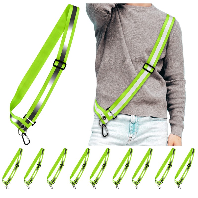 HiVisible Bulk 10 Pack - Safety Reflective Sash for Walking