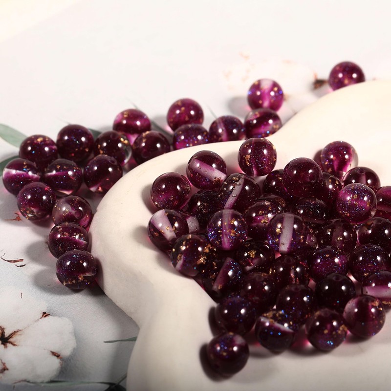 60 PCS 10mm Beads for Jewelry Making, Imitation Cat Eye