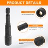 HARFINGTON Magnetic Nut Driver 6mm Hex Drive Socket CR-V Steel