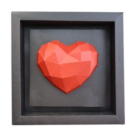 3d Origami Heart Frame Paper Craft Kit 3d Heart Origami Kit for Adults Mother'S Day Present Origami Set
