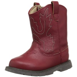 Baby Deer Round Toe Wetern Boot, Red 2