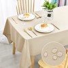 DWCN Wipe Clean Tablecloth Wipeable Tablecloths Beige Table Cloth Waterproof