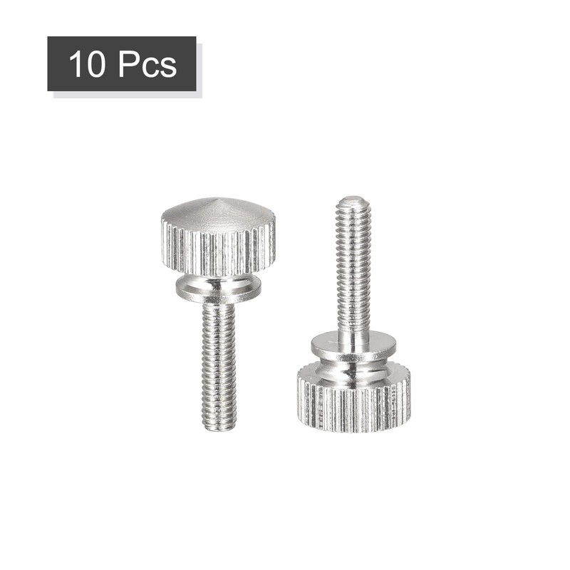 sourcing map Knurled Thumb Screws, M3x12mm Brass Shoulder Bolts Grip
