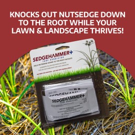 Sedgehammer Plus Turf Herbicide - 4 Pack of 13.5 Gram Pack of USA-Made Purple & Yellow Nutsedge Killer for Lawns with Pre-Mixed Surfactant - Lawn & Pet Safe Weed Killer Mix for Residential Use