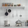 Treshin Stainless Steel Shelf with 4 Hooks 12 x 36