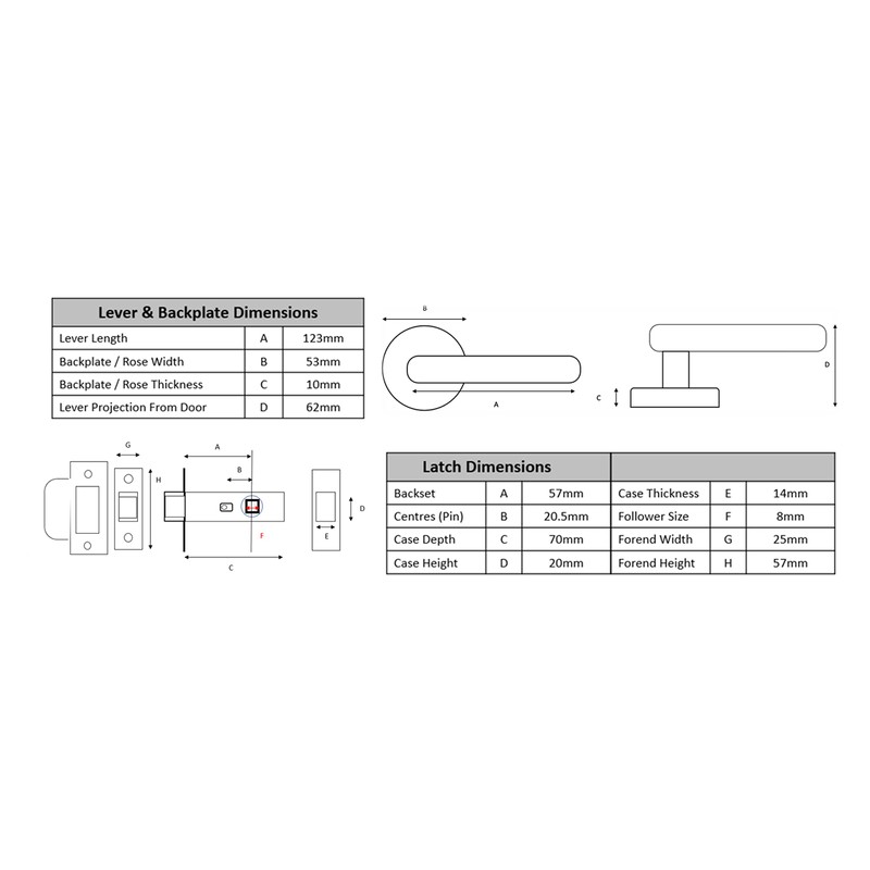 HANDLEZONE® Nemo Privacy Lever On Round Rose Door Handles, with