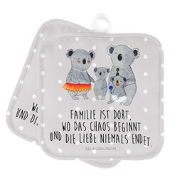 Mr. & Mrs. Panda Set of 2 Pot Holders Koala Family Gift Quality Time Koalas Pot Holders with Saying, Siblings, Grandma, Beautiful Pot Holders
