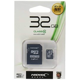 HIDISC MicroSDHC Card, 32 GB, CLASS10, UHS-1 Compatible, SD Converter Adapter / Case Included
