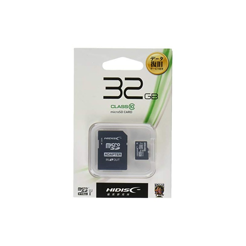 HIDISC MicroSDHC Card, 32 GB, CLASS10, UHS-1 Compatible, SD Converter